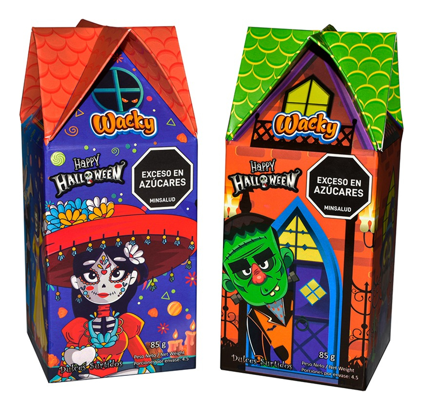 Estuche Castillo Día Del Niño Con Dulces Halloween Adro X 2U